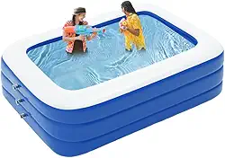 Piscina Inflável para Crianças e Adultos, Piscina Familiar Extragrande e Reforçada, Adequada para Crianças Pequenas, Uso ao Ar Livre, Jardins, Quintais e Festas Aquáticas de Verão.(50 x 160 x 250 cm)