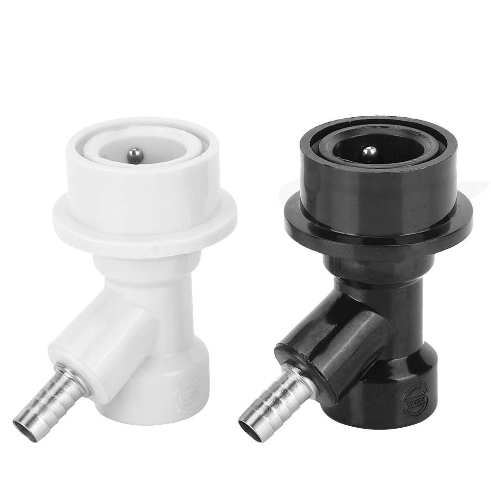 2 Stück Edelstahl Ball Lock Keg Anschluss Set mit 1/4 Zoll Gewinde, Professionelles Hobbybrau Zubehör für Bier und Getränkebrewing, Rostfreie Keg Verbinder und Flüssigkeitsanschlüsse