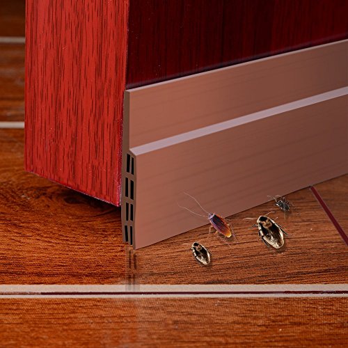 Burlete Puerta,HEQUN Burlete Bajo Puerta Burlete Autoadhesivo de Goma de Silicona, Antipolvo...