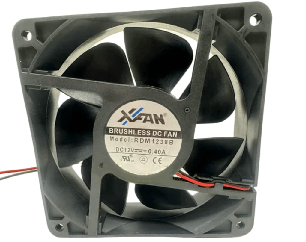 for RDM1238B 12V 0.40A 120MM Fan - 12038 12CM 2-Wire Cooling Fan 120X120X38MM