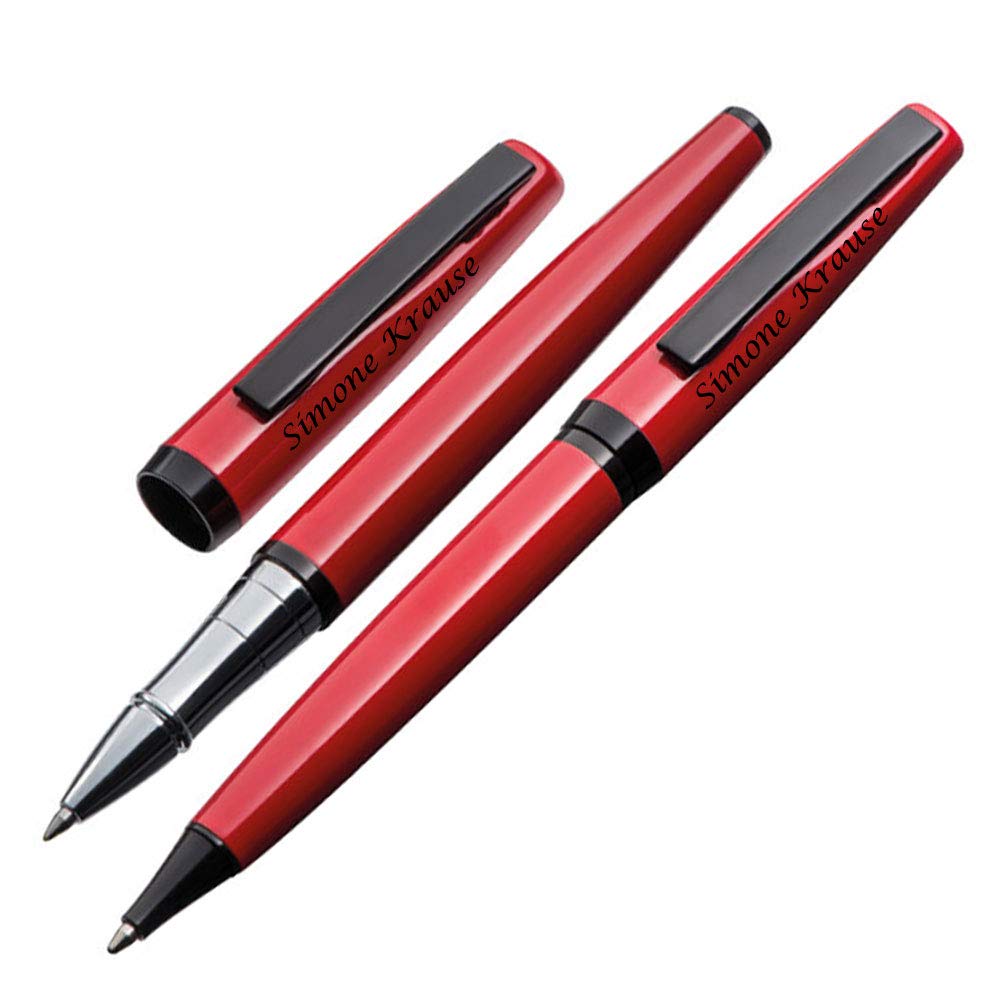 Juwelier Schönschmied - Metall Schreibset mit Wunschgravur & Box - Drehkugelschreiber mit Großraummine und Rollerball Schreibset 35 PS35