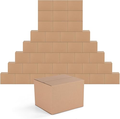Miniatura 12 de Edenseelake Paquete de 40 cajas de envío de 10 x 6 x 6 pulgadas, cajas de cartón medianas para embalaje, mudanza, correo, color marrón