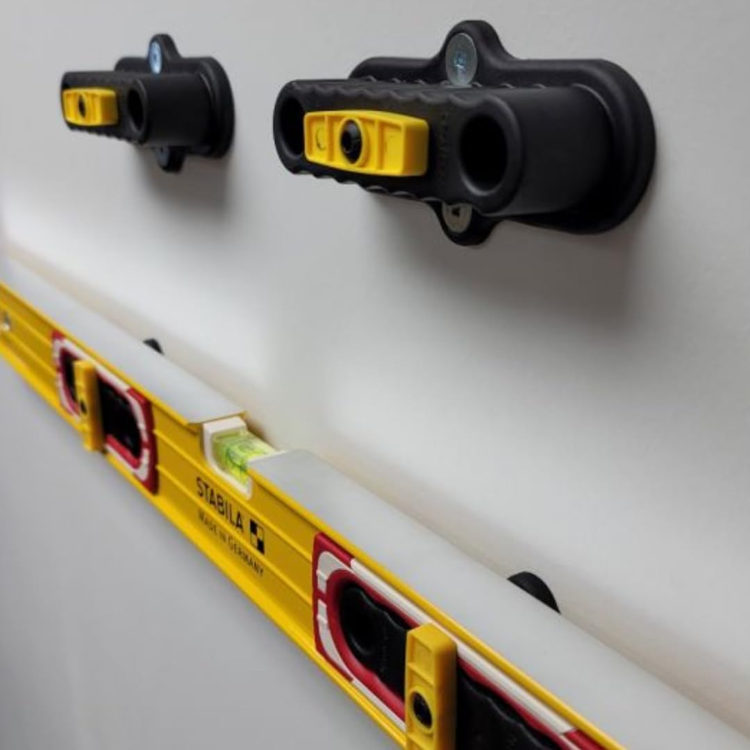 Stabila Level Holder Brackets - 2 Pack | Mount for Van or Truck | Hanger and Hook