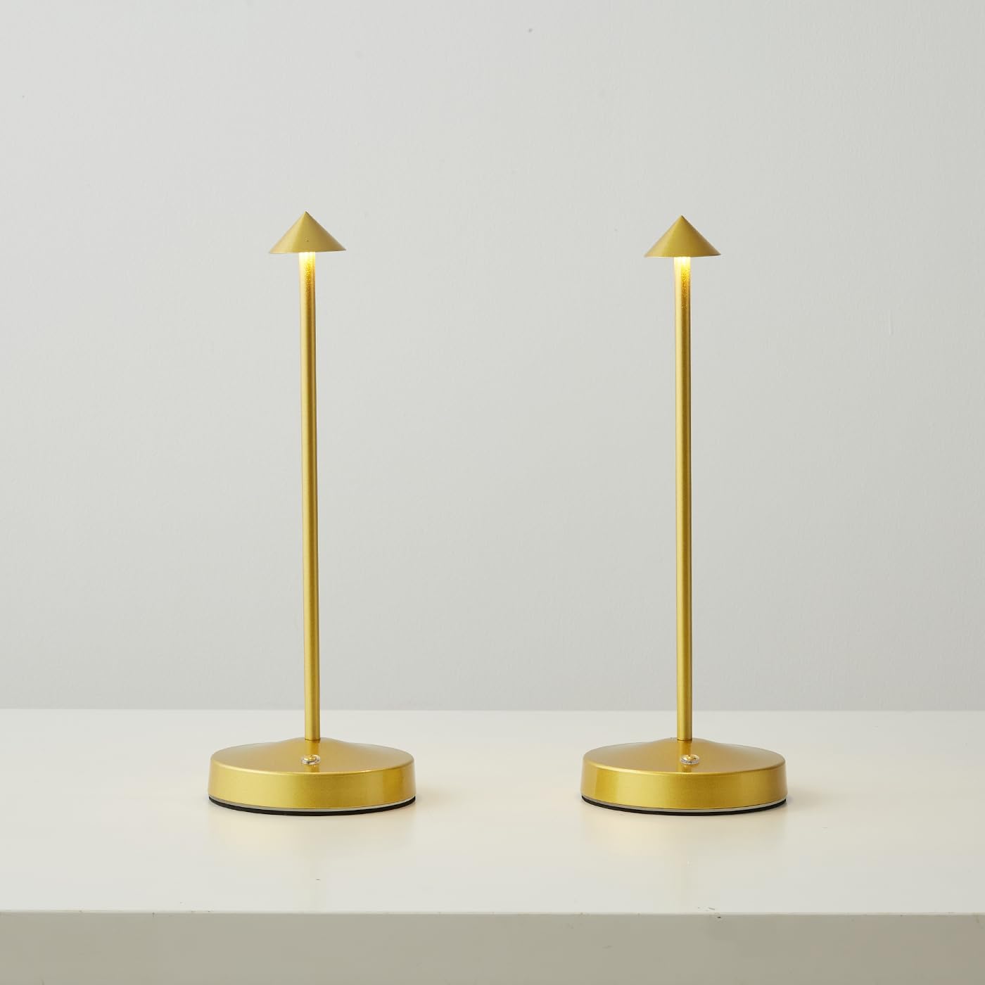 2 PACK Cordless Lamps,Battery Rechargeable Table Lamp,Portable Lamps,2 Level Brightness Dimmable Night Light,Minimalist Design, Cordless Table Lamps for Living Room/Restaurant/Couple Dinner(Black)