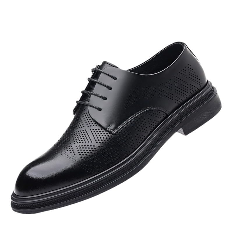 Men's Dress Shoes Modern Leather Business Men Formal Oxfords Casual Pointed Toe Comfortable Lace Up Loafers