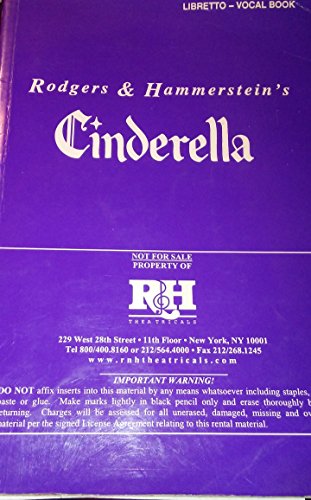Cinderella Libretto-Vocal Book B006W19H64 Book Cover