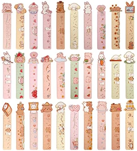 MWOOT 30 PCS Paper Bookmark, Cartoon Animal Book Mark Card Set, Cardboard Bookmarks Bulk for Girl Children, Decorate Book Page Clip Cute Bookmark, Marker School Rewards End of Year Gifts