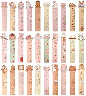MWOOT 30 PCS Paper Bookmark, Cartoon Animal Book Mark Card Set, Cardboard Bookmarks Bulk for Girl Children, Decorate Book Page Clip Cute Bookmark, Marker School Rewards End of Year Gifts