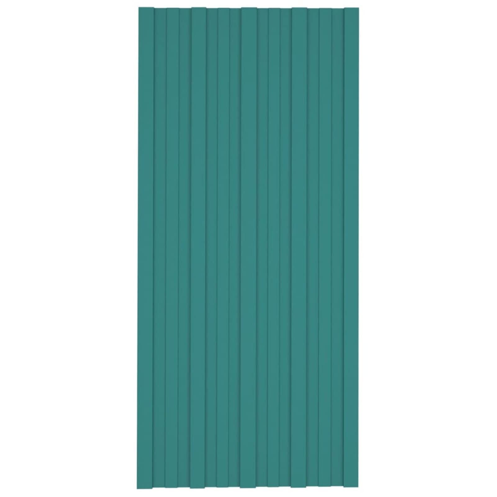 Gecheer Pannelli da Tetto 36 pz in Acciaio Zincato Verde 100x45 cm,Lamiera profilata,Lamiera ondulata zincata,Lamiera ondulata per Tetto,Lamiera trapezoidale,P317212