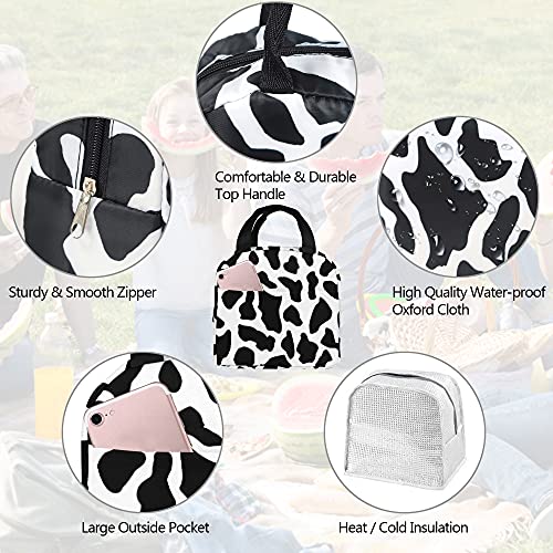 Blublu Cow Portable Lunch Bag Insulated Cooler Bag For Travel/Picnic/Work #TOP1