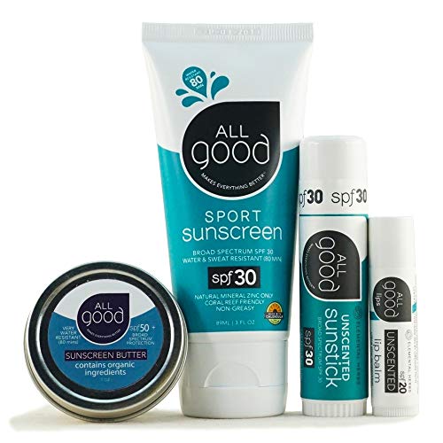 All Good Mineral Sun Care Set - SPF Lip Balm, Sunscreen Lotion