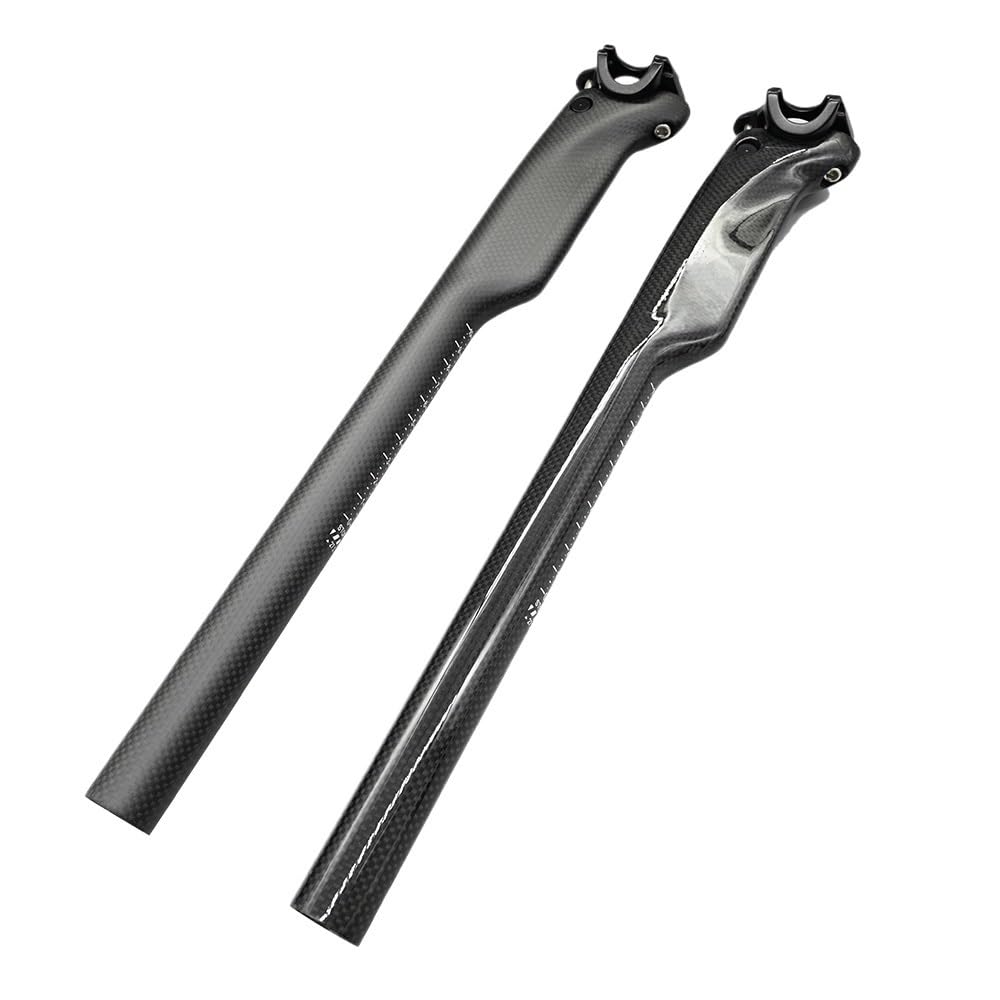 Fahrradsattelstütze aus 3K-Carbonfaser, ultraleicht, für Mountainbike und Rennrad, Sattelrohr, Fahrradteile, 27,2/30,8/31,6 x 350/400 mm (Matt, 30,8–400 mm)