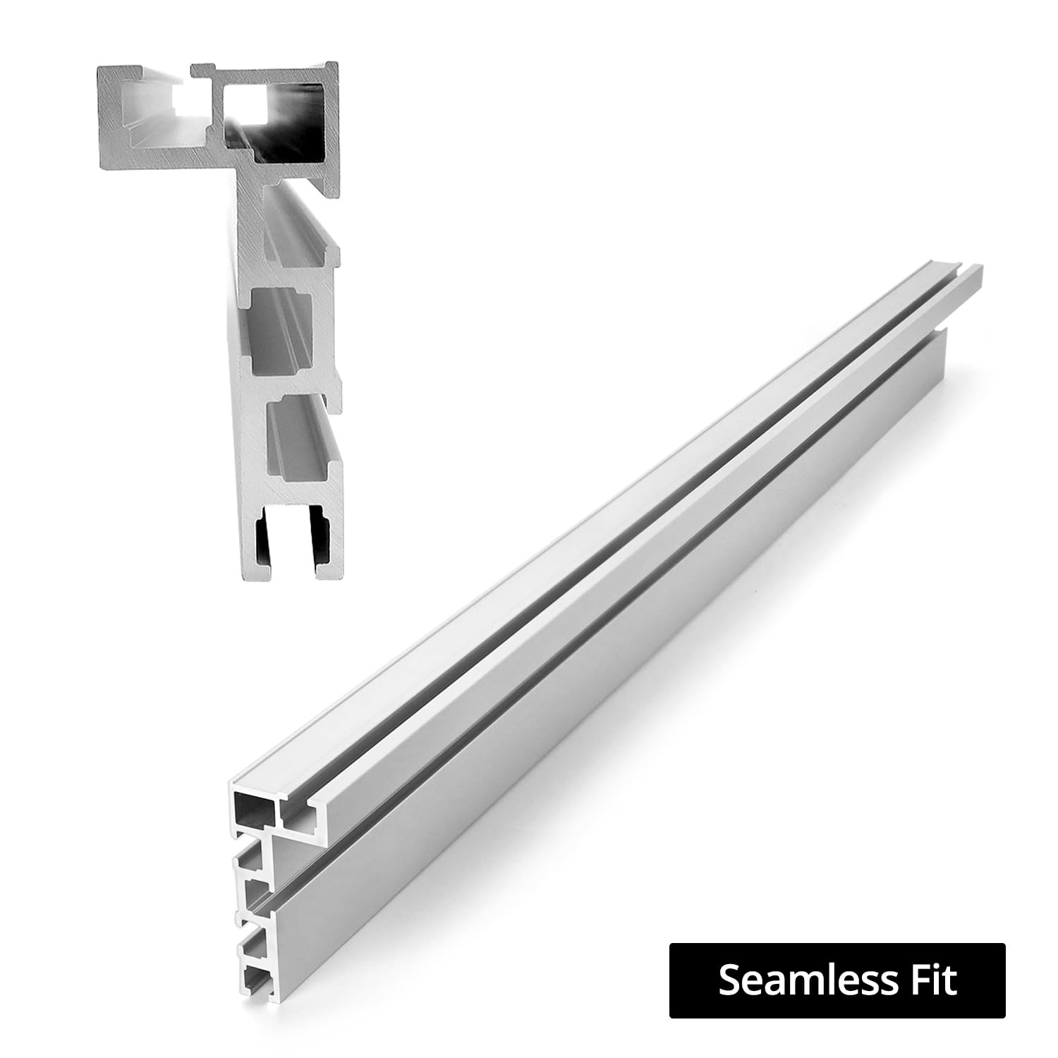 QWORK 2pcs 800mm T-Rail T-Slot Mitre Rail Aluminum for Table Saw Milling Table Woodworking Tools