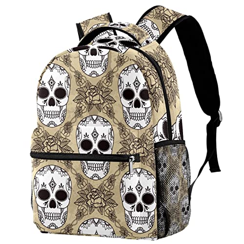 Sac à dos voyage tête de mort blanc au design ergonomique unique