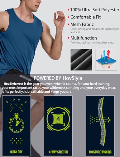 5 Pack Mens Running Sport Tank Tops Dry Fit Gym Wicking Athletic Mesh Breathable Cool Workout Sleeveless Shirts4
