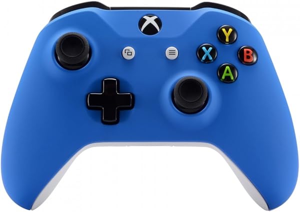 eXtremeRate Carcasa para Xbox One S/X Accesorios Protectora Suave al Tacto Placa Frontal Funda Delantera Kit de reemplazo Cubierta Shell para Xbox One X S Control-Model 1708 (Azul) - 1