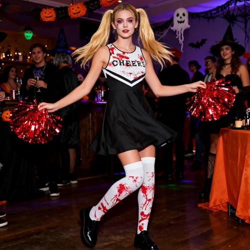 Disfraz completo de animadora zombie para mujer y niña miniatura 7