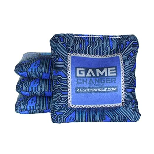 Allcornhole.com | Gamechanger Cornhole Bags | Patented Technology | ACL Pro Approved | Set of 4 (Royal)