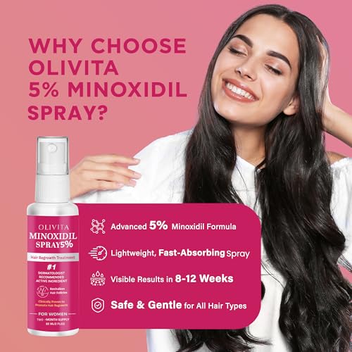 5% Minoxidil Spray for Women Hair Growth: Extra Strength Hair Regrowth Treatment – Revitalize Hair Follicles & Regrow Thicker, Fuller Hair – Hair Loss Solution - 2 Packs - Image 4