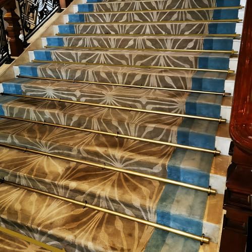 Metal Stair Rods Set of 3-15 Pack, Minimalist Tubular Design, Cuttable Lengths 20-48 Inches, Finial Ends, Perfect for Stair Runner Installation, Durable & Stylish.