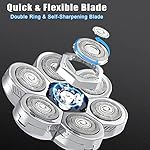 7D Electric Shaver Replacement Heads Lyandieo Waterproof Razor Blade Flexible Cutters Floating Face Beard Shaver Blades…