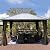 Kozyard10'x12' Hardtop Gazebo Permanent Metal Pavilion with Netting and Shaded Curtains for Patio, Backyard, and Deck - Galvanized Steel Outdoor Aluminum Canopy, Double Roof Gazebo (Brown)