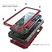Compatible iPhone 8 Case, SE 2020 Waterproof Phone Case for iPhone 7 with Stand, Shockproof Military Grade Heavy Duty Silicone with Screen Protector Full Body Metal Cover for Apple Red