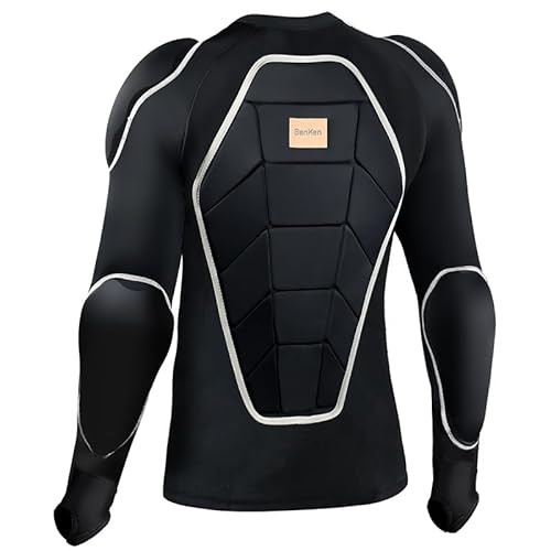 BenKen Men\'s Women\'s Professional Anti-Collision Sports Shirts, Motorcycle Jacket with Armor Full Body Armor for Skateboarding Skating Snowboarding Cycling (XL)