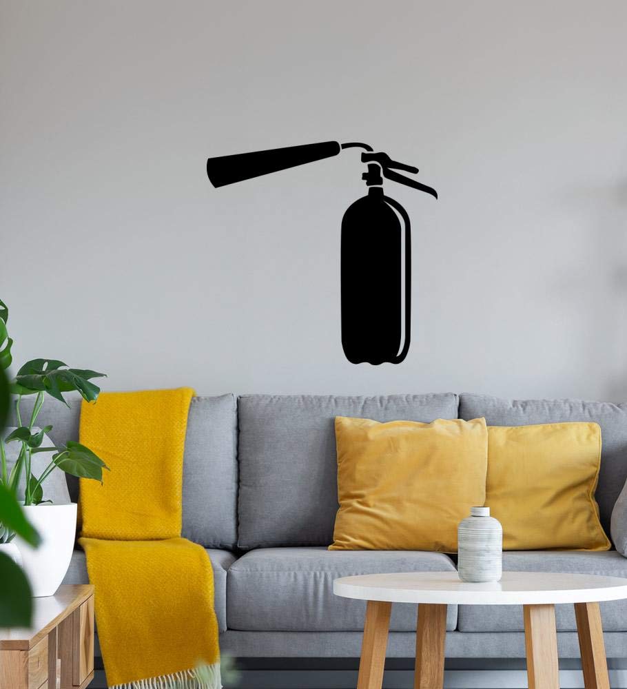 de - Adhesivo decorativo para pared (46 x 45 cm), diseño de extintor de incendios