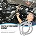 Ywdiml 2PCS Car Exhaust Gasket, 2-Bolt 3 Inch Vehicle Ultra Seal Exhaust Flange Standard Gasket, Reinforced High Temperature Automotive Shim Accessories, Universal for SUV Sedan Truck