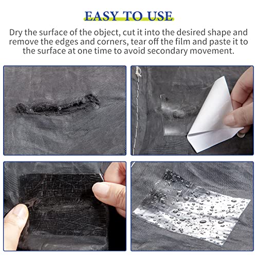 Tigilt Vinyl Repair Tape Tenacious Clear Patch Repair Tape Rv Awning Fabric Repair Tape Canvas Tarp Canopy Tent Sail Boat Cover Pop Up Camper Air Mattress Patch Kit - Waterproof Tape, 1 Roll, 3.3Ft #TOP3