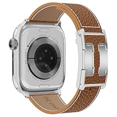 Brown Band + Silver H Buckle
