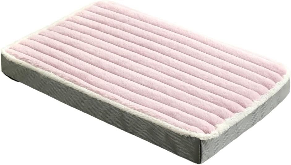 Orthopedic Dog Bed,Egg Crate Foam Pet Bed Mat Pad for Cages Kennels,Fleece Sleeping Pet Mat for Dogs Cats