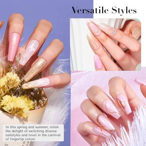 Image of AZUREBEAUTY Magnetic Cat Eye Nail Polish Set - 2 Cat Eye & 2 Glitter Colors with Top Coat, Chrome Shimmer Gel Effect, Quick Dry Long Lasting DIY Nail Kit for Salon Home