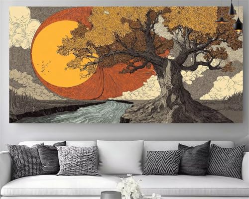 Diamond Painting Arbre de Vie XXL anti-stress : broderie strass géante sans plis