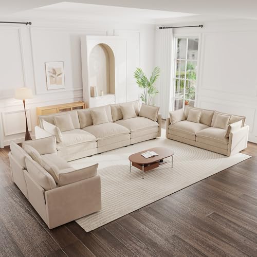Luxury Chenille Oversized Sofa Set for Living Room