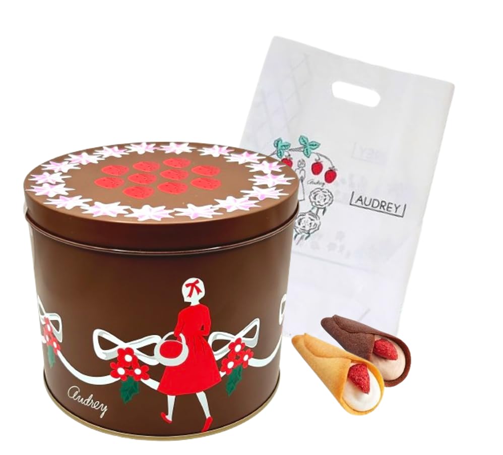 Amazon.co.jp: 【手提げ袋付】オードリー グレイシア クリスマス缶