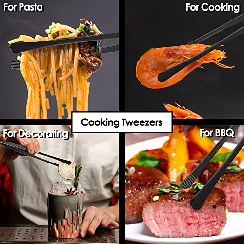 Gutsdoor Pinças de cozinha Pinças de cozinha de 30,5 cm de aço inoxidável, pinças de alimentos pinça