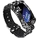 EL-move Samsung Gear Fit 2 SM-R360 Band, Silicone Replacement Frame Rugged Protective Case Wristband Sport Bands for amsung Gear Fit2 & Fit2 Pro Tracker Smart Watch Accessories Strap (SilverFlower)