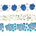 Hanukkah Icons Foil Confetti Party Pack | Red, Green And Orange Colors | Party Decoration