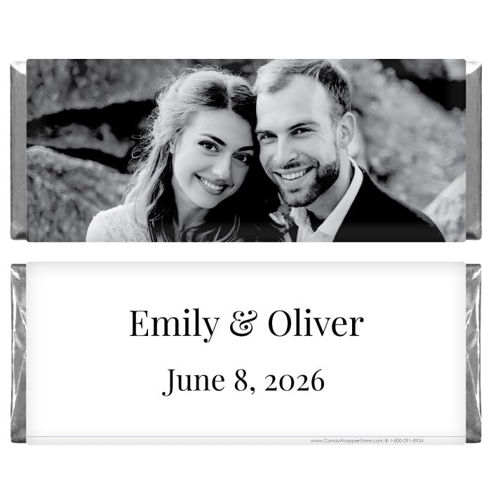 Picture Perfect Wedding Candy Bar Wrapper - Save the Date - Wedding Reception Party Favors - Set of 36