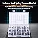 280pcs Spring Pin M2, 304 Stainless Steel Fasteners Set with Box Pins for Mechanical Industry