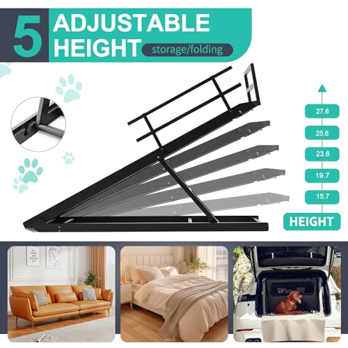Dog-Ramp-5-Level-Adjustable-Height-Folding-Pet-Ramp-for-High-Bed-Portable-Paw-Ramps-Large-Bed-Ramp-for-Medium-Large-Old-Dogs-Cats-Natural-Wood-Furniture-Quality