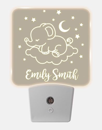 Miniatura 8 de Luces nocturnas personalizadas enchufables a la pared para dormitorio de niños con sensor de encendidoapagado automático, luz nocturna LED blanca