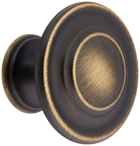Amerock BP1586-RB Inspirations Collection Roman Bronze Round 3-Ring Cabinet Hardware Knob, 1-3/8 Inch Diameter - 25 Pack