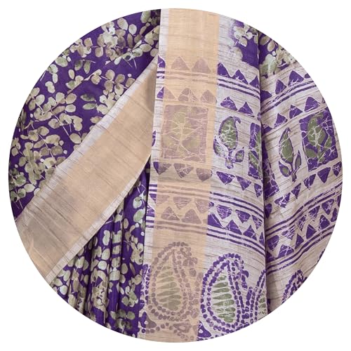 Image of MIRCHI FASHION Women Saree Cotton Silk Batik Block Printed | Breathable Office Wear and Regular Use Sari with Blouse Piece