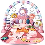 【Babymatte mit Verschiedenen Spielmodi】- Baby Spielbogen, Rassel Beißring baby, Spiegel spielzeug und Kinder Klavier. Babys können sitzen, liegen, Bauchzeit spielen, kicken & spielen und mitnehmen, endlosen Spaß genießen.