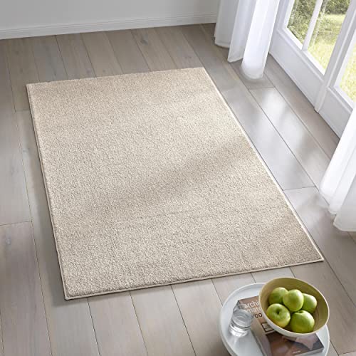 TacaHome Kurzflor Teppich Designer I Flauschiger Flachflor für Wohnzimmer, Esszimmer, Schlafzimmer...