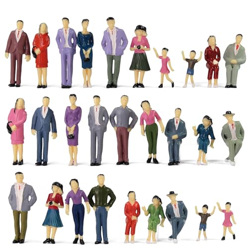 Figurines peintes 1:25 P2501 résolvant le manque de réalisme des maquettes vides