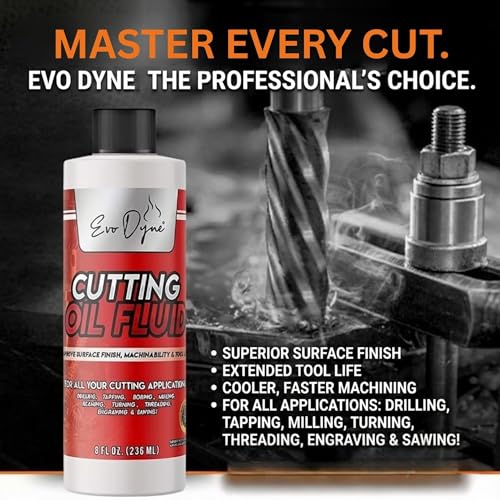 Evo Dyne Cutting Fluid 8-OZ, USA Made | Drilling, Tapping, Milling Fluid - Professional Grade, Safe on Metal & Glass 5